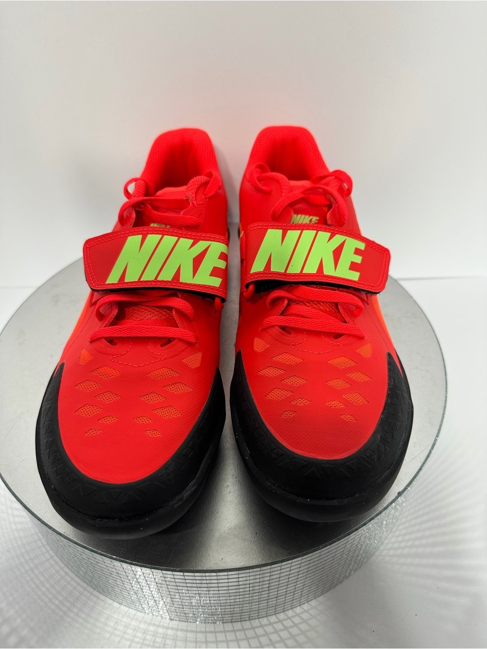 Nike Kids Red Sneakers with Neon Green NIKE Strap size 9